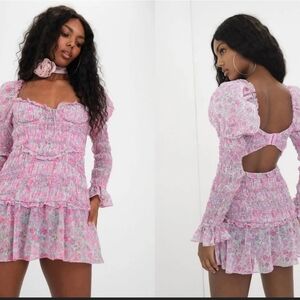 For Love And Lemons Oakley Puff Sleeve Dress